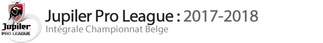 Classement Jupiler Pro League : 2017-2018